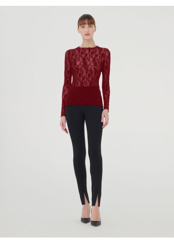 FLORAL LACE TOP LONG SLEEVES